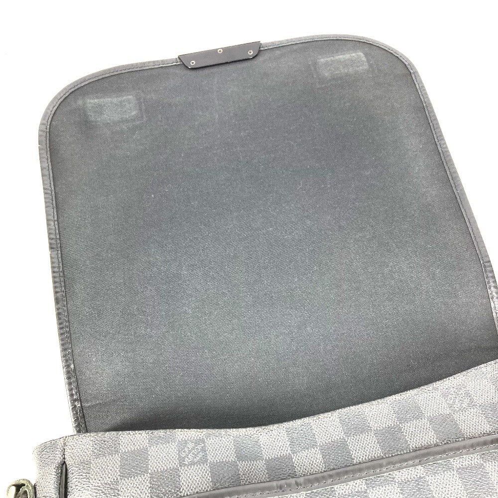 LOUIS VUITTON N58029 Damier Graphite Daniel MM Daniel MM Bag Messenger Bag Flap Shoulder Bag Damier Graphite Canvas Unisex Black