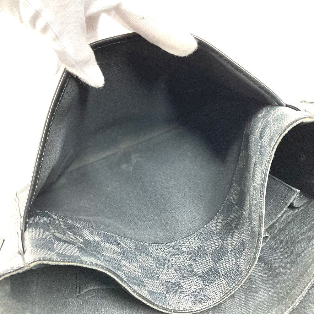 LOUIS VUITTON N58029 Damier Graphite Daniel MM Daniel MM Bag Messenger Bag Flap Shoulder Bag Damier Graphite Canvas Unisex Black