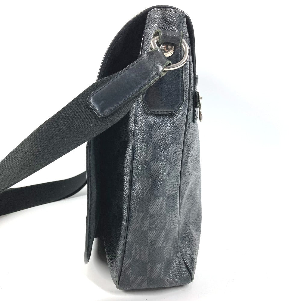 LOUIS VUITTON N58029 Damier Graphite Daniel MM Daniel MM Bag Messenger Bag Flap Shoulder Bag Damier Graphite Canvas Unisex Black