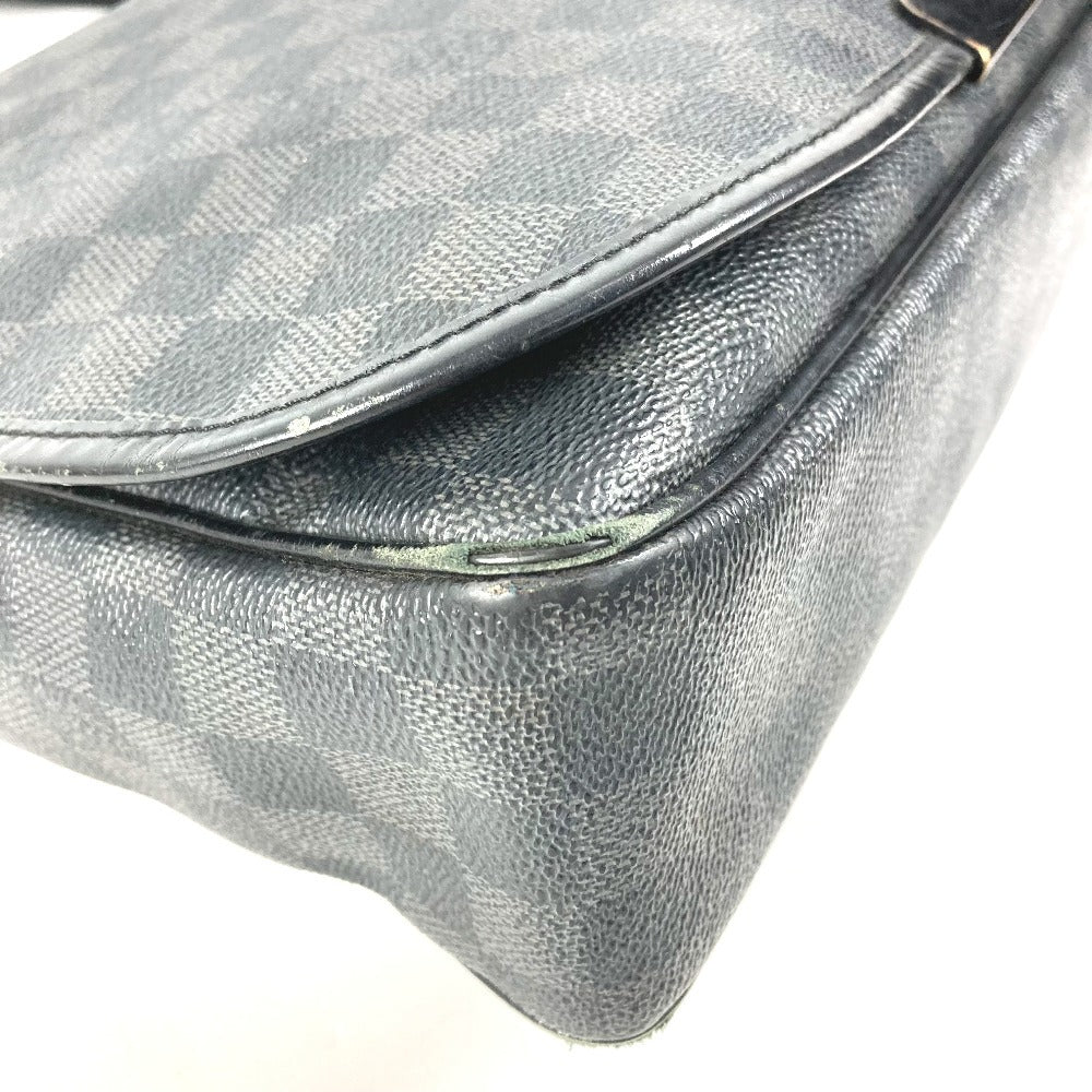 LOUIS VUITTON N58029 Damier Graphite Daniel MM Daniel MM Bag Messenger Bag Flap Shoulder Bag Damier Graphite Canvas Unisex Black