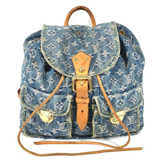 LOUIS VUITTON M95056 Monogram Denim Sac à Dos GM Sac à Dos GM Backpack Bag Rucksack Monogram Denim Canvas Unisex Blue