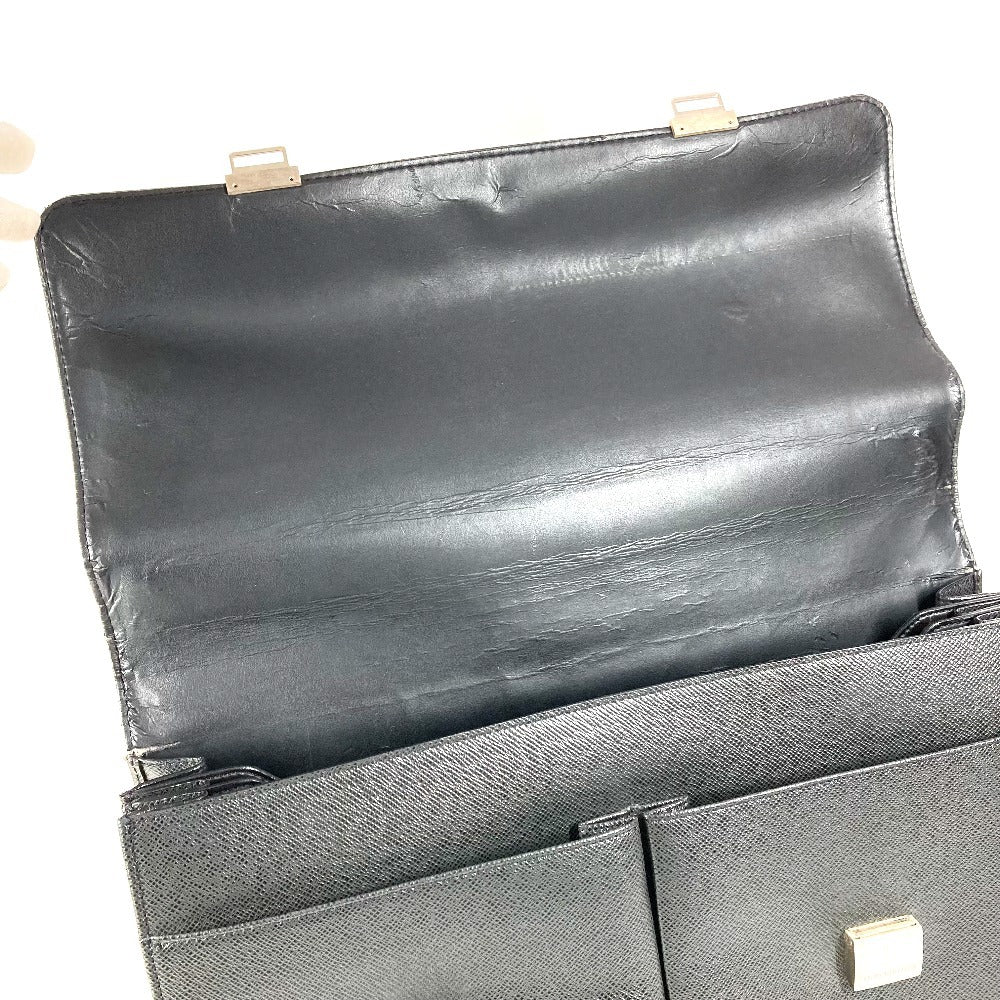 LOUIS VUITTON M30802 Taiga Serviete Kazan Serviete Kazan Handbag Bag Document Bag Briefcase Business Bag Taiga Leather Unisex Ardoise Black