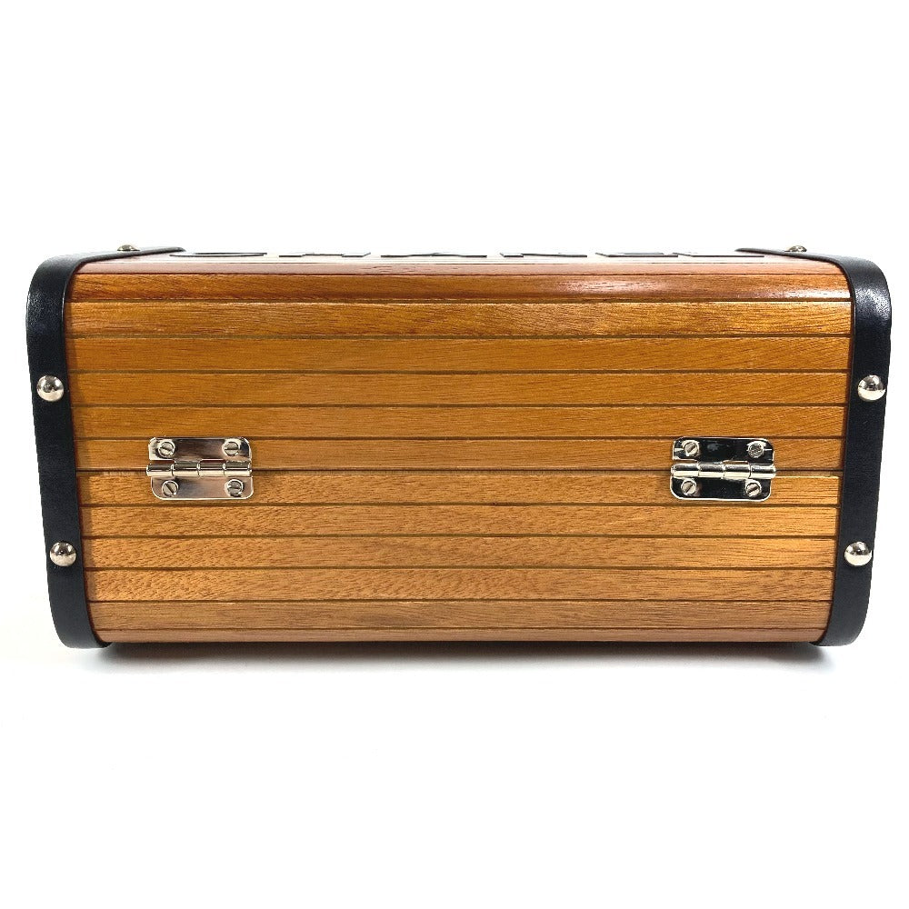 CHANEL Vintage CC Coco Mark Logo Vanity Bag Box Box Bag Handbag Wood Ladies Brown