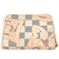 LOUIS VUITTON N60098 Damier Azur Tahiti Zippy Coin Purse Wallet Coin Purse Round Zipper Coin Case Damier Azur Canvas Unisex Pink