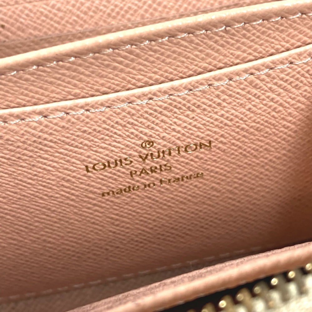 LOUIS VUITTON N60098 Damier Azur Tahiti Zippy Coin Purse Wallet Coin Purse Round Zipper Coin Case Damier Azur Canvas Unisex Pink