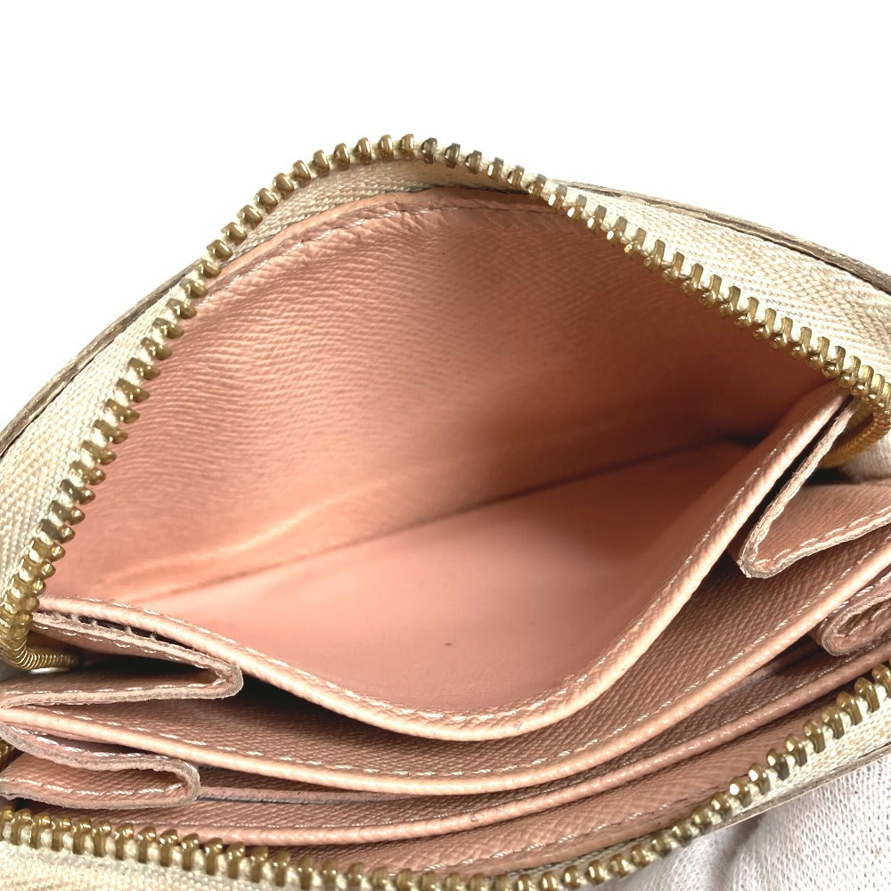 LOUIS VUITTON N60098 Damier Azur Tahiti Zippy Coin Purse Wallet Coin Purse Round Zipper Coin Case Damier Azur Canvas Unisex Pink