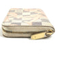 LOUIS VUITTON N60098 Damier Azur Tahiti Zippy Coin Purse Wallet Coin Purse Round Zipper Coin Case Damier Azur Canvas Unisex Pink