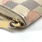 LOUIS VUITTON N60098 Damier Azur Tahiti Zippy Coin Purse Wallet Coin Purse Round Zipper Coin Case Damier Azur Canvas Unisex Pink