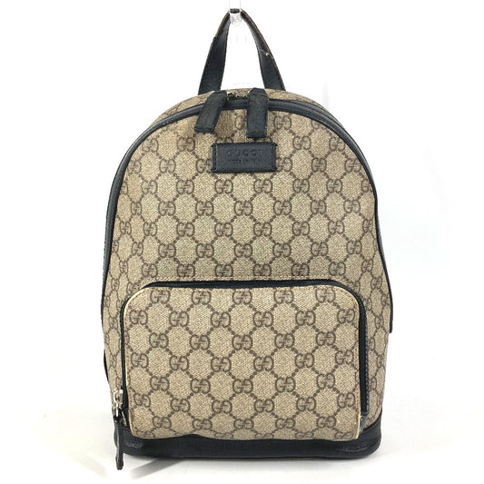 GUCCI 429020 GG Supreme Logo Bag Backpack Rucksack GG Supreme Canvas Unisex Beige