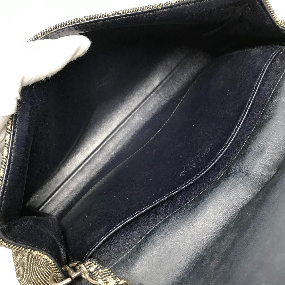 CHANEL チョコバー ロゴ CC ココマーク カバン チェーンバッグ 肩掛け フラップ ショルダーバッグ デニム ユニセックス ブルー