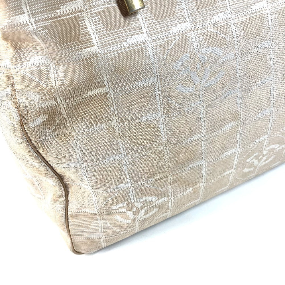 CHANEL A15825 New Travel Line GM Tote Bag Shoulder Bag Nylon/Leather Unisex Beige