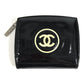CHANEL Makeup Palette CC Coco Mark Logo Compact Wallet Bi-fold Wallet Enamel Unisex Black
