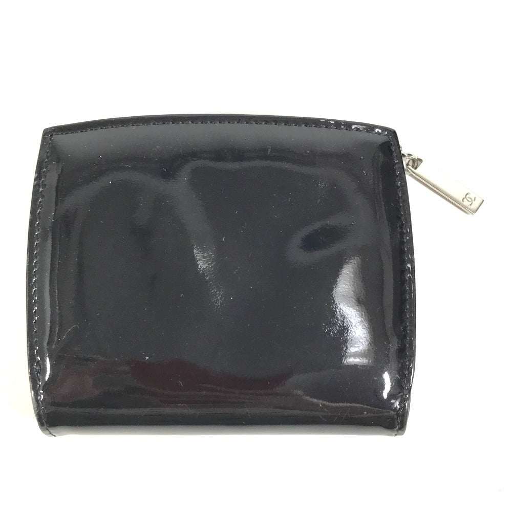 CHANEL Makeup Palette CC Coco Mark Logo Compact Wallet Bi-fold Wallet Enamel Unisex Black