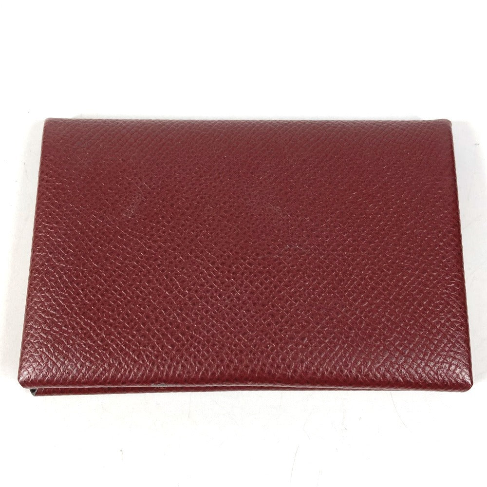 HERMES コインケース 小銭入れ 財布 カルヴィ 小物 二つ折り 名刺入れ パスケース カードケース エプソン ユニセックス ブラウン