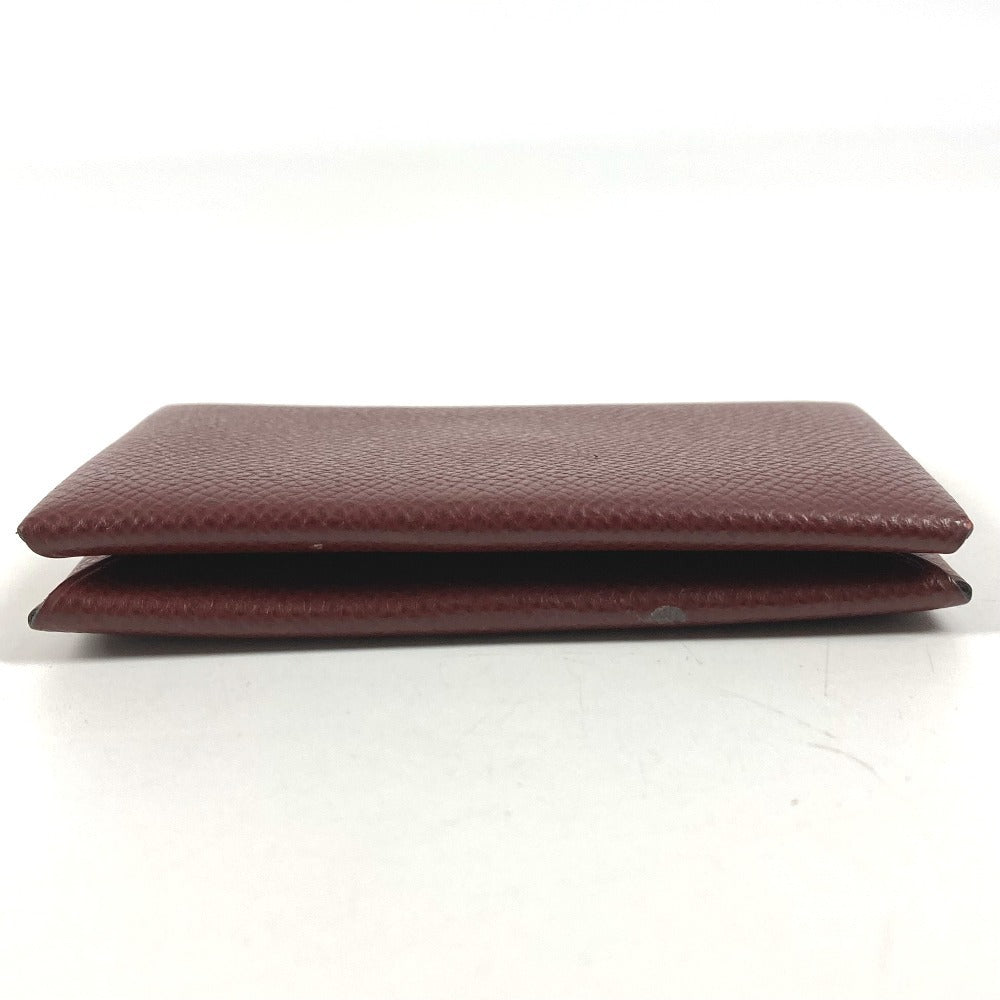 HERMES コインケース 小銭入れ 財布 カルヴィ 小物 二つ折り 名刺入れ パスケース カードケース エプソン ユニセックス ブラウン