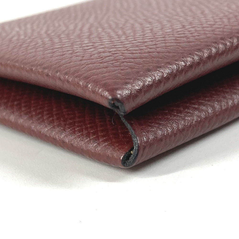 HERMES コインケース 小銭入れ 財布 カルヴィ 小物 二つ折り 名刺入れ パスケース カードケース エプソン ユニセックス ブラウン