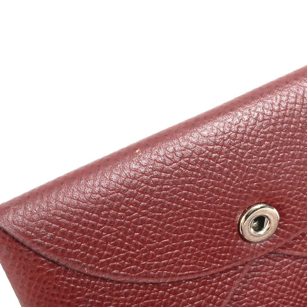 HERMES コインケース 小銭入れ 財布 カルヴィ 小物 二つ折り 名刺入れ パスケース カードケース エプソン ユニセックス ブラウン