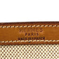 HERMES Vintage Flap Bag Shoulder Tote Bag Handbag Shoulder Bag Leather/Canvas Unisex Beige