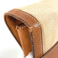 HERMES Vintage Flap Bag Shoulder Tote Bag Handbag Shoulder Bag Leather/Canvas Unisex Beige