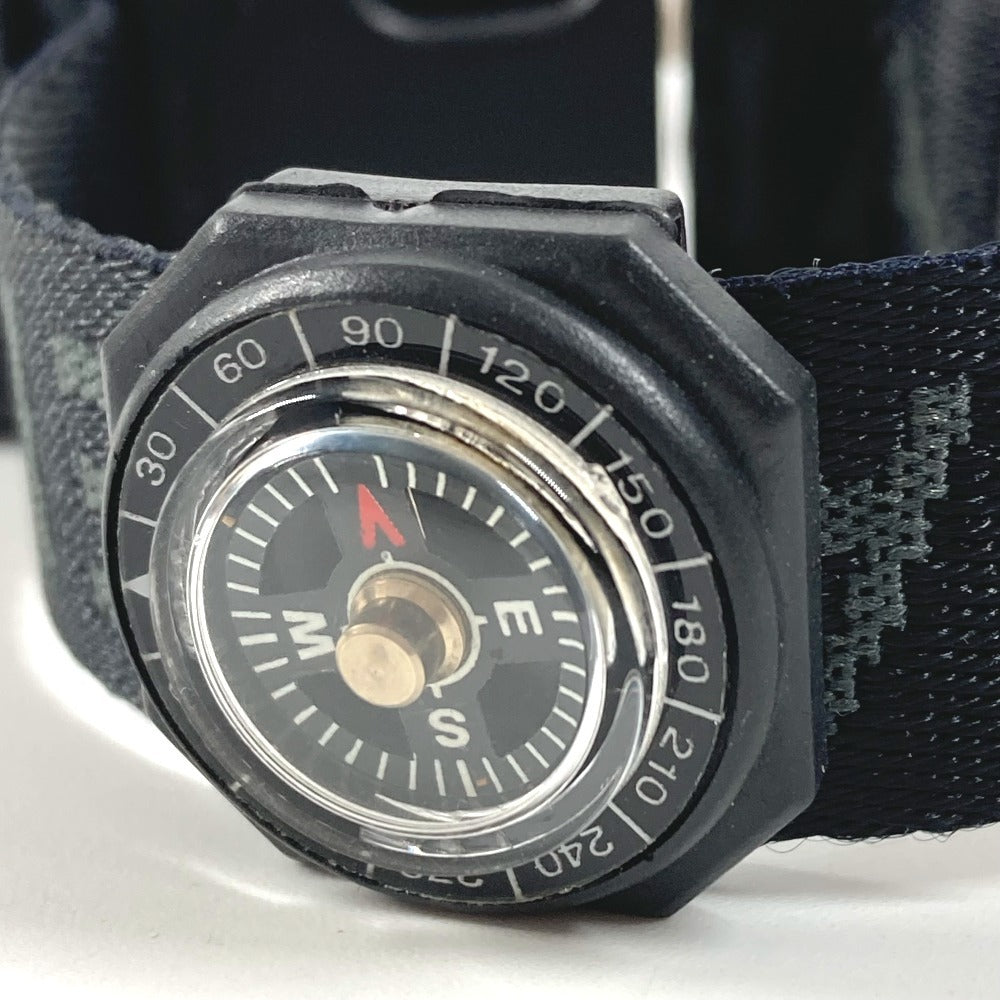 CHANEL Sports CC Coco Mark 03A Compass Accessory Keyring Bracelet Canvas Unisex Black