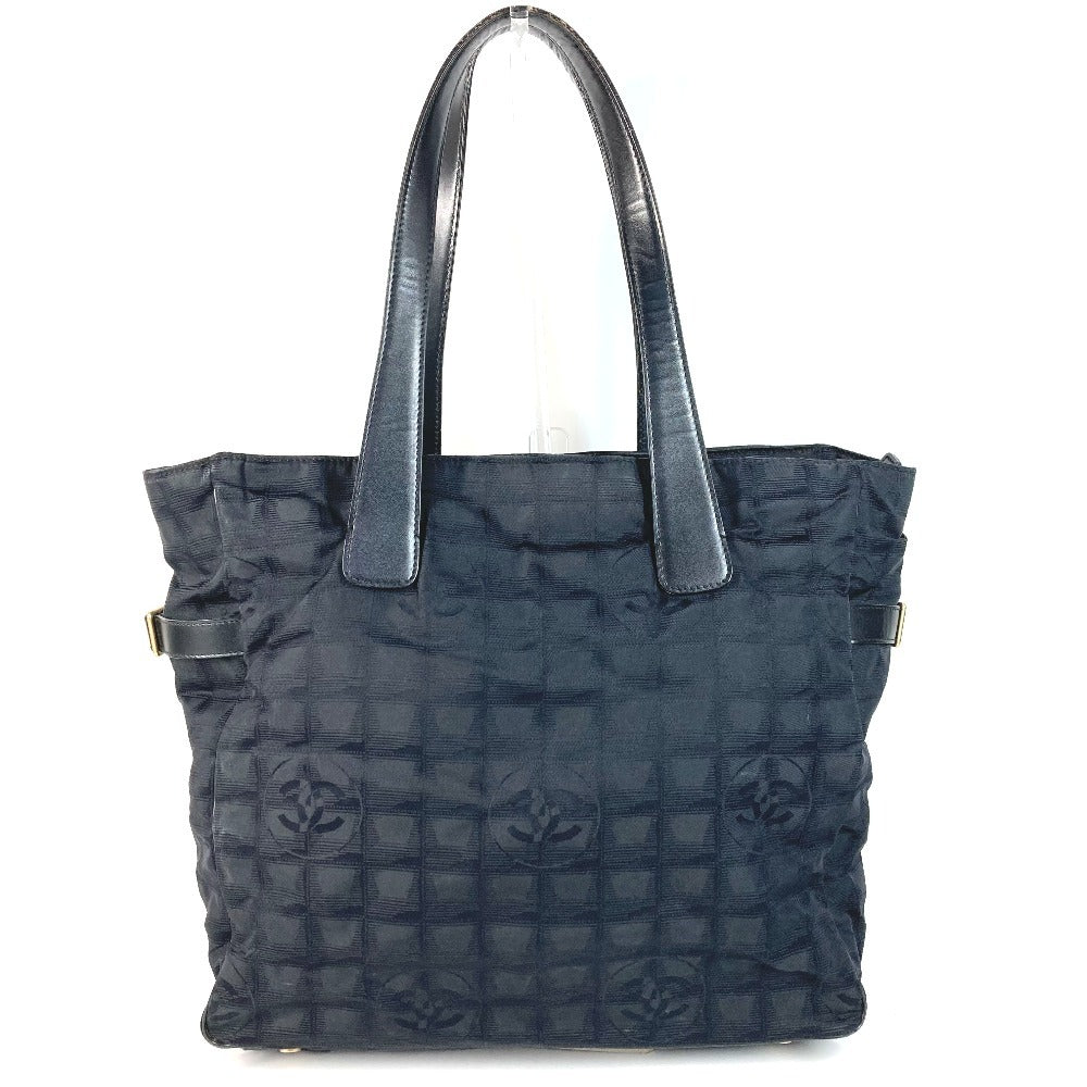 CHANEL A15825 New Travel Line GM Tote Bag Shoulder Bag Nylon/Leather Unisex Black