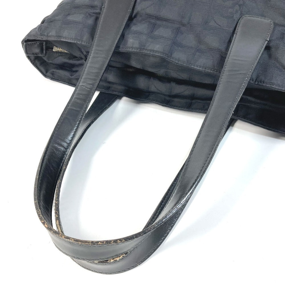 CHANEL A15825 New Travel Line GM Tote Bag Shoulder Bag Nylon/Leather Unisex Black