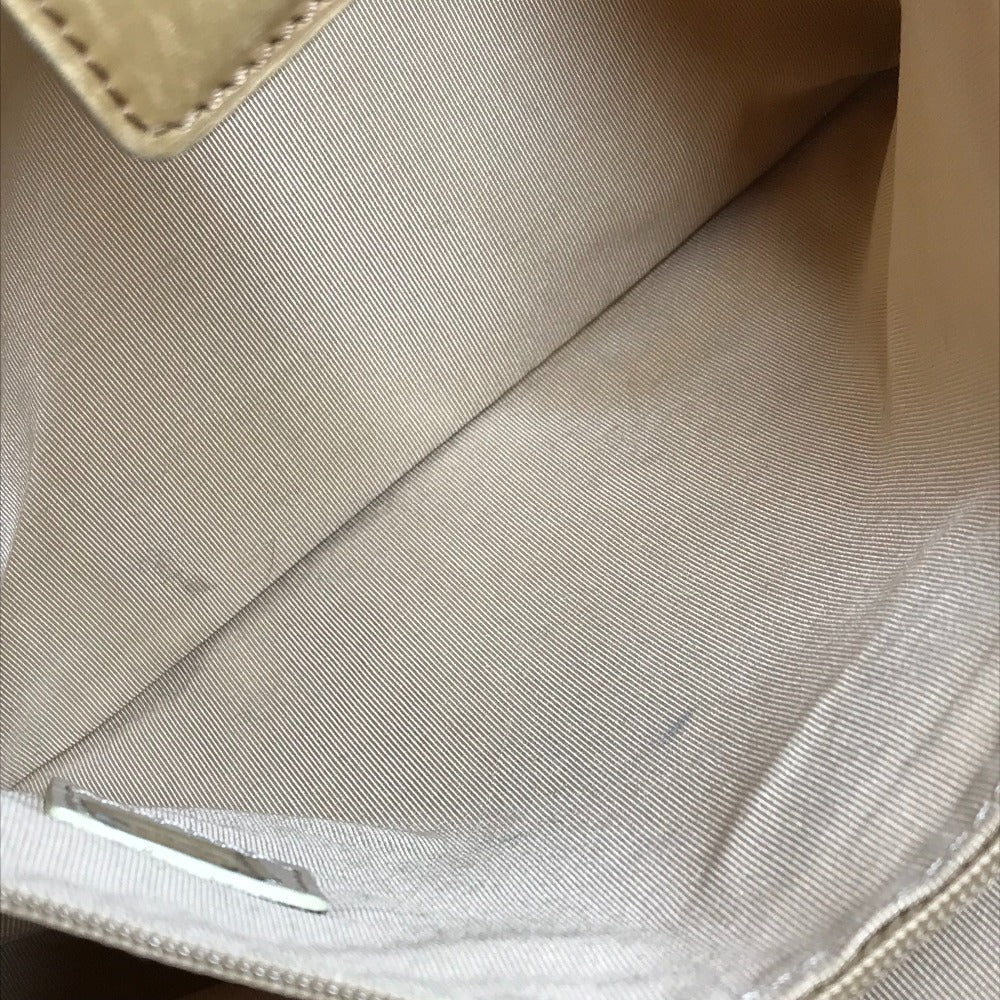 CHANEL Vintage Logo Bag Shoulder Tote Bag Handbag Shoulder Bag Leather Unisex Beige