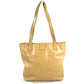 CHANEL Vintage Logo Bag Shoulder Tote Bag Handbag Shoulder Bag Leather Unisex Beige