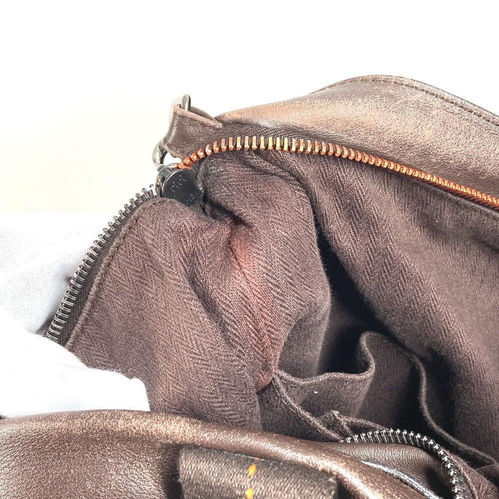 HERMES Vertical Handbag Caravane Vertical MM Crossbody Tote Bag 2WAY Bag Shoulder Bag Leather Unisex Brown