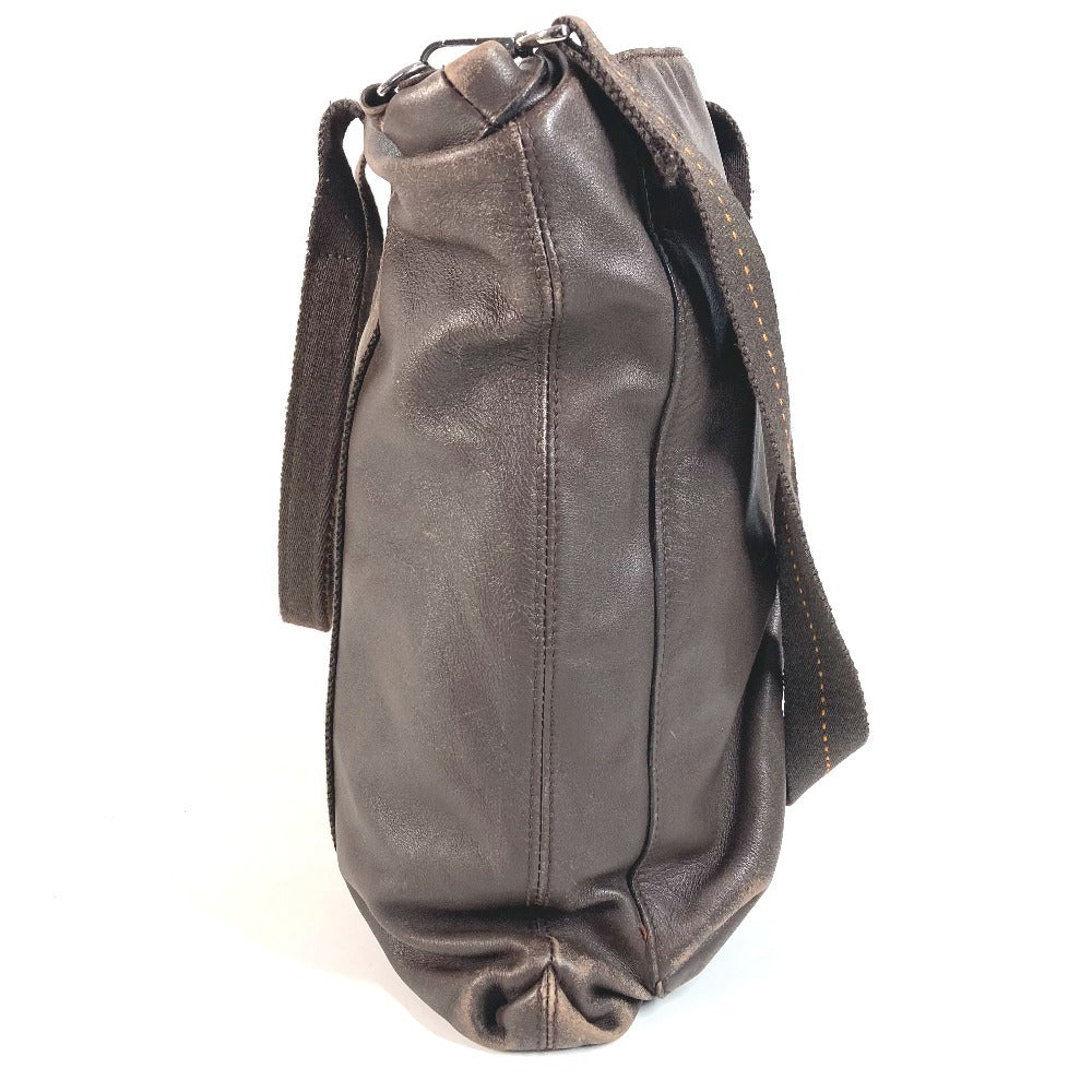 HERMES Vertical Handbag Caravane Vertical MM Crossbody Tote Bag 2WAY Bag Shoulder Bag Leather Unisex Brown