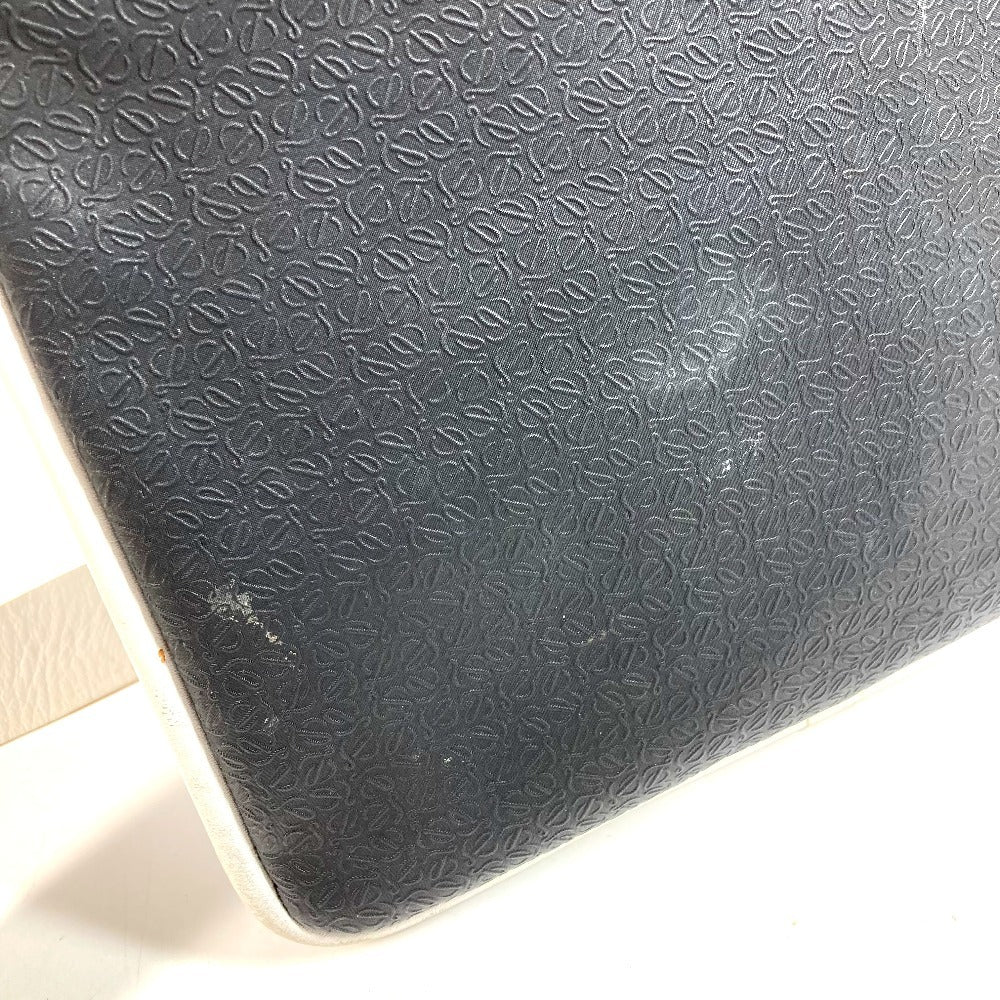LOEWE Bicolor Anagram Logo Bag Crossbody Pouch Shoulder Bag Leather Unisex Black