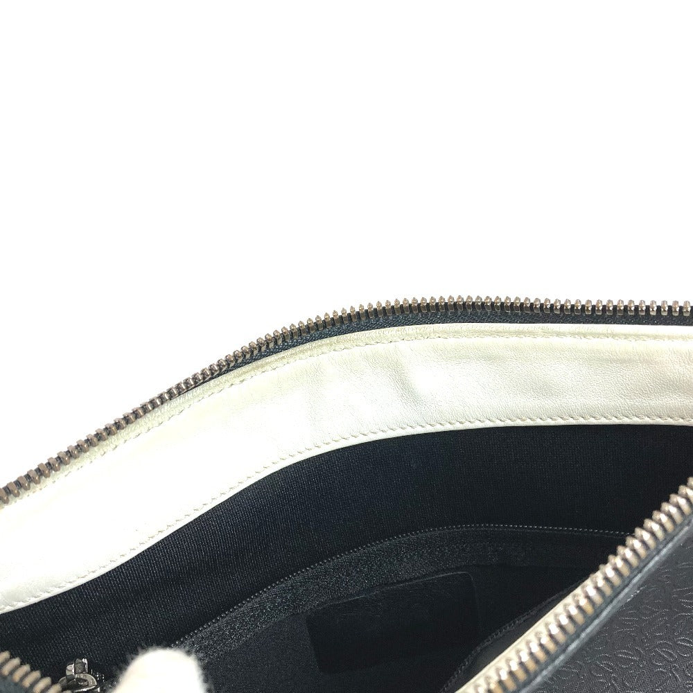 LOEWE Bicolor Anagram Logo Bag Crossbody Pouch Shoulder Bag Leather Unisex Black
