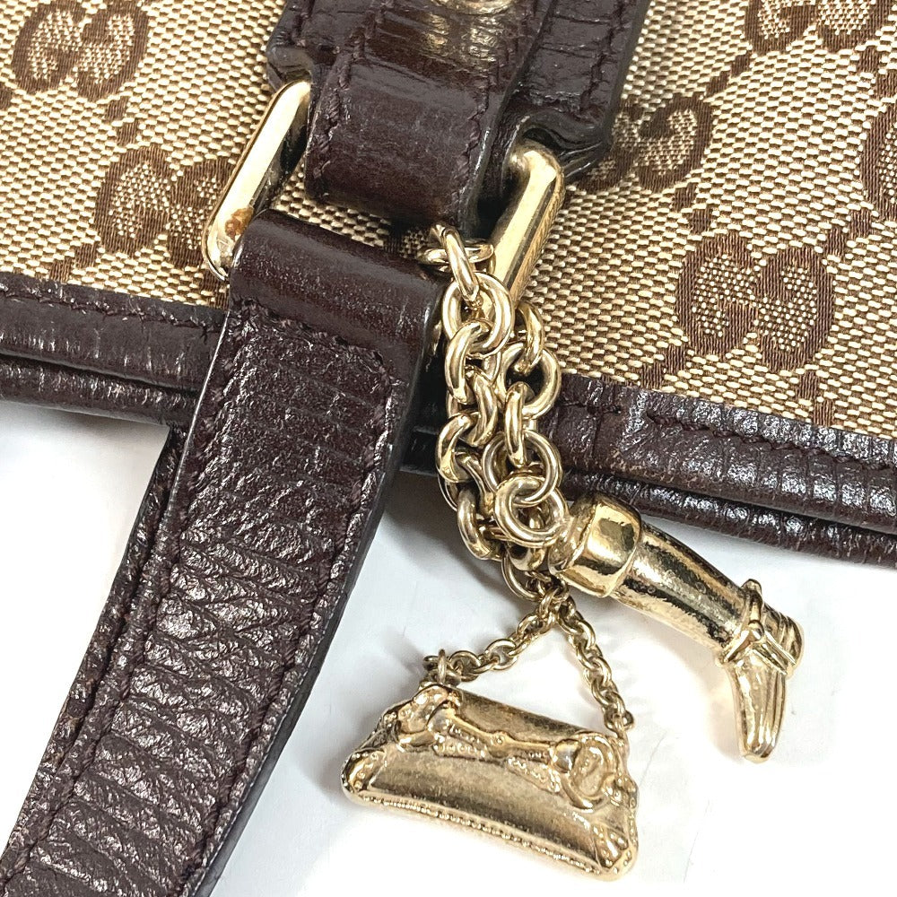GUCCI 139260 Charm GG Logo Sherry Line Shoulder Tote Bag Handbag Shoulder Bag GG Canvas/Leather Unisex Beige