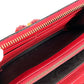 GUCCI 476049 GG Supreme GG Logo Cherry Rhinestone Zip Around Long Wallet GG Supreme Canvas Unisex Red