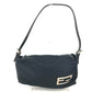 FENDI FF Logo Shoulder Bag Jersey Unisex Black