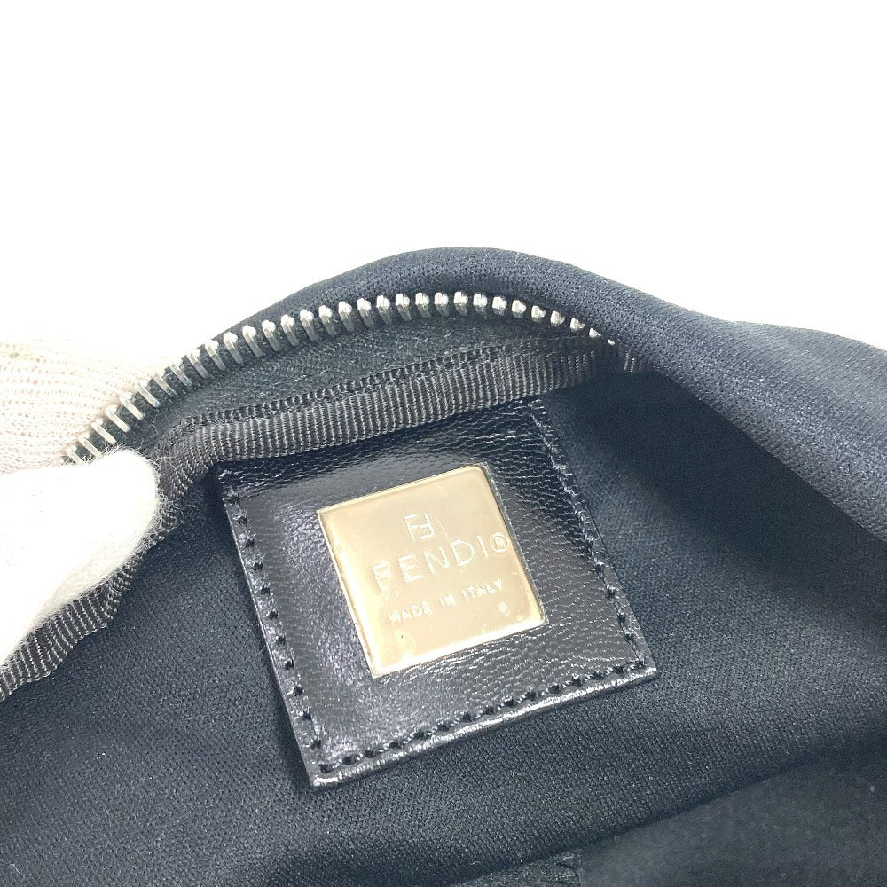 FENDI FF Logo Shoulder Bag Jersey Unisex Black