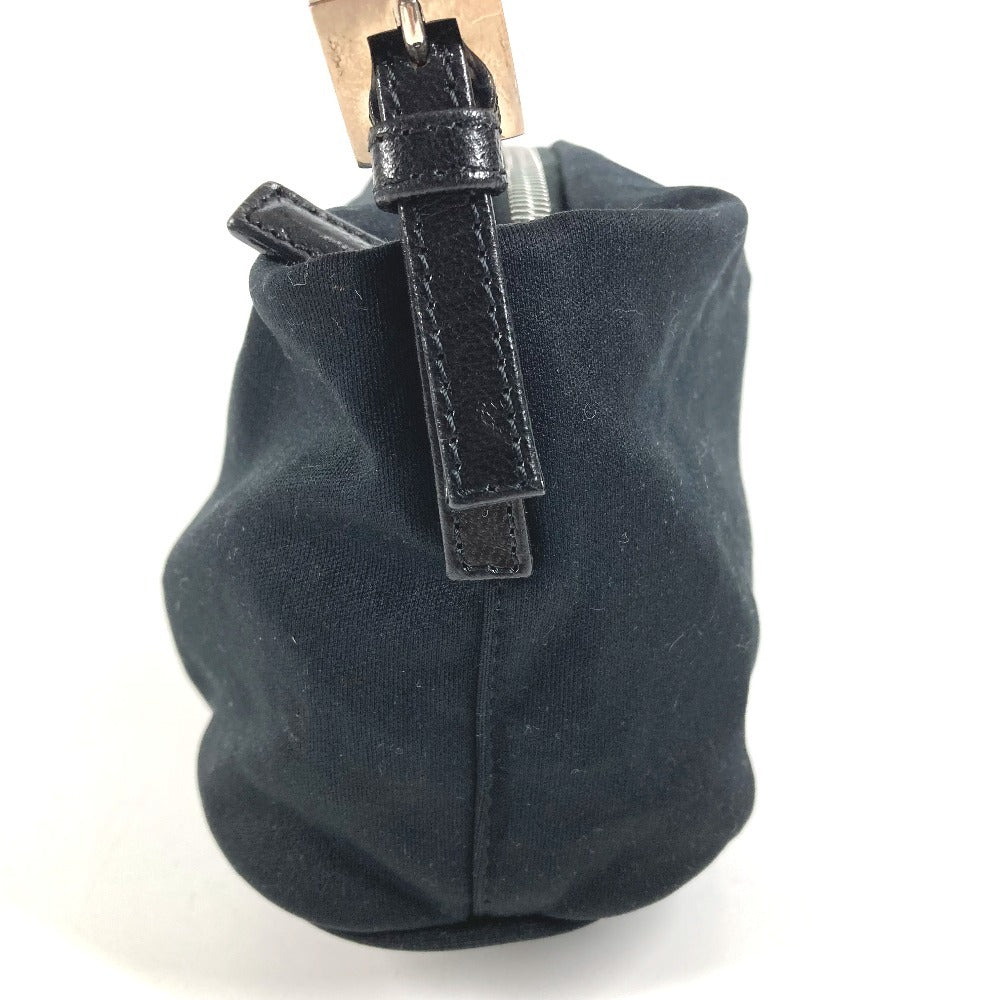 FENDI FF Logo Shoulder Bag Jersey Unisex Black