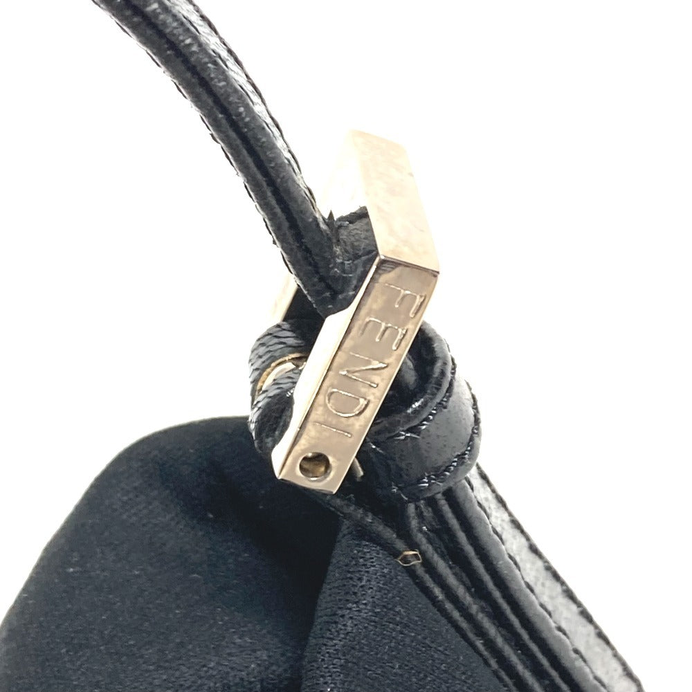 FENDI FF Logo Shoulder Bag Jersey Unisex Black