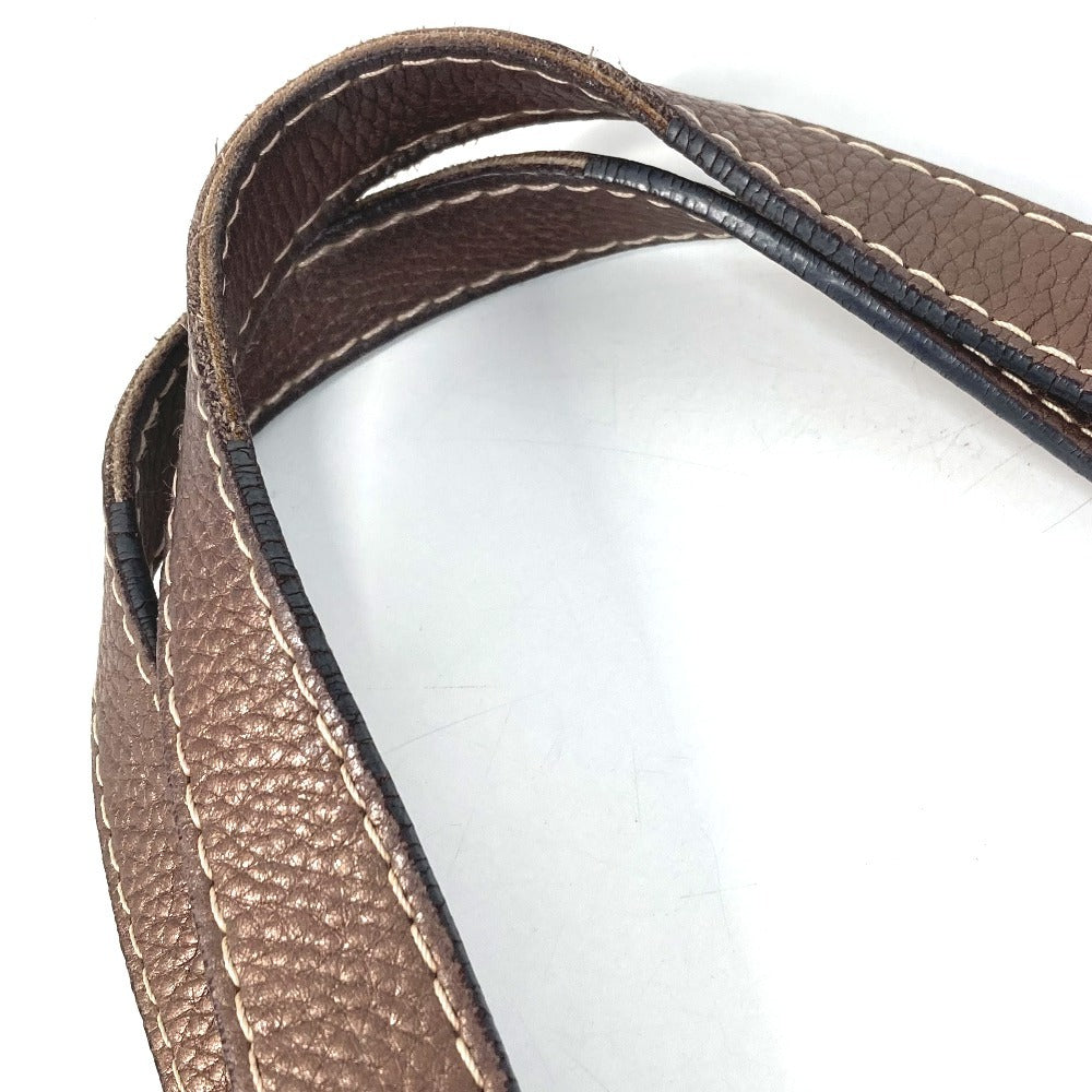 LOEWE Anagram Logo New Road Line Bag Tote Bag Shoulder Bag Leather/Canvas Unisex Brown