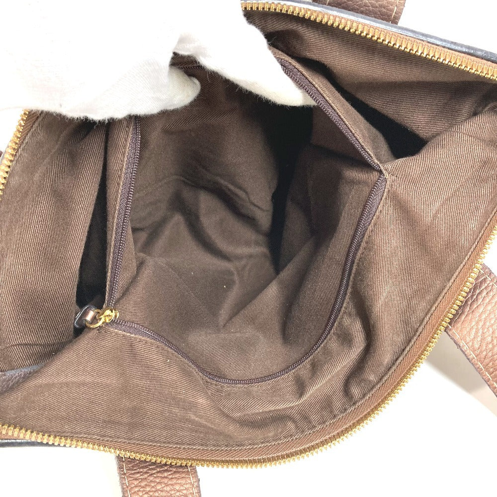 LOEWE Anagram Logo New Road Line Bag Tote Bag Shoulder Bag Leather/Canvas Unisex Brown