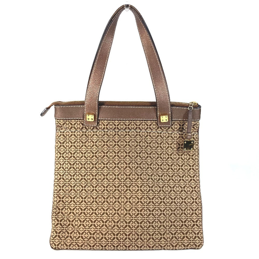 LOEWE Anagram Logo New Road Line Bag Tote Bag Shoulder Bag Leather/Canvas Unisex Brown