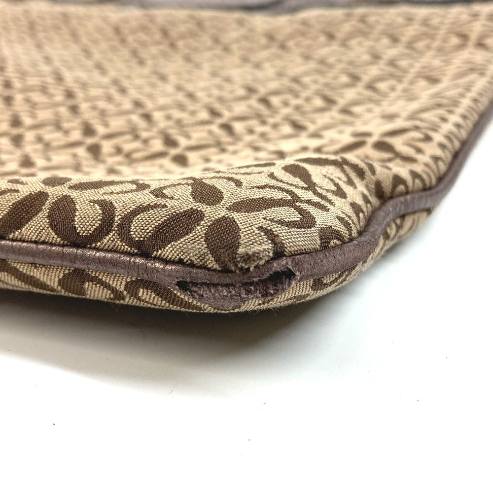LOEWE Anagram Logo New Road Line Bag Tote Bag Shoulder Bag Leather/Canvas Unisex Brown