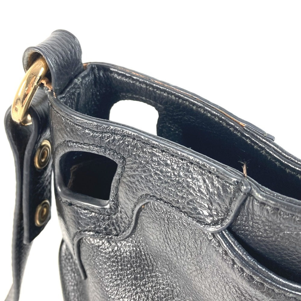 CARTIER Marcello Logo Crossbody Bag with Charm, Leather, Unisex, Black