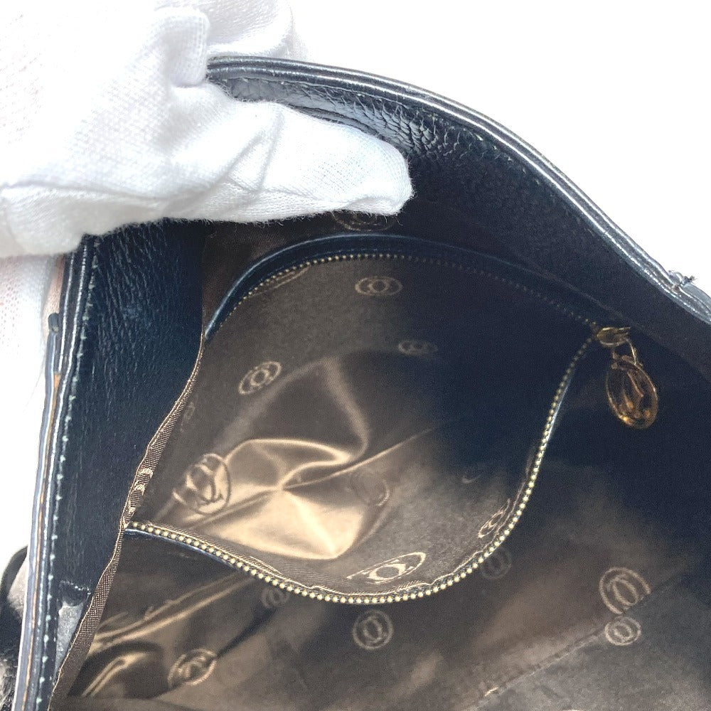 CARTIER Marcello Logo Crossbody Bag with Charm, Leather, Unisex, Black