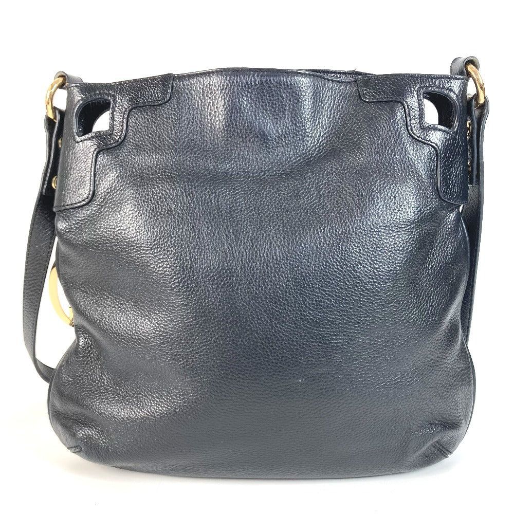 CARTIER Marcello Logo Crossbody Bag with Charm, Leather, Unisex, Black