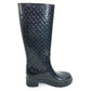 LOUIS VUITTON Monogram Long Boots Rain Boots Wellies Long Shoes Rain Shoes Rubber Women's Black