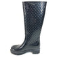 LOUIS VUITTON Monogram Long Boots Rain Boots Wellies Long Shoes Rain Shoes Rubber Women's Black