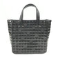 CHANEL Vintage Chocolate Bar Logo CC Coco Mark Bag Tote Bag Handbag Enamel Unisex Black