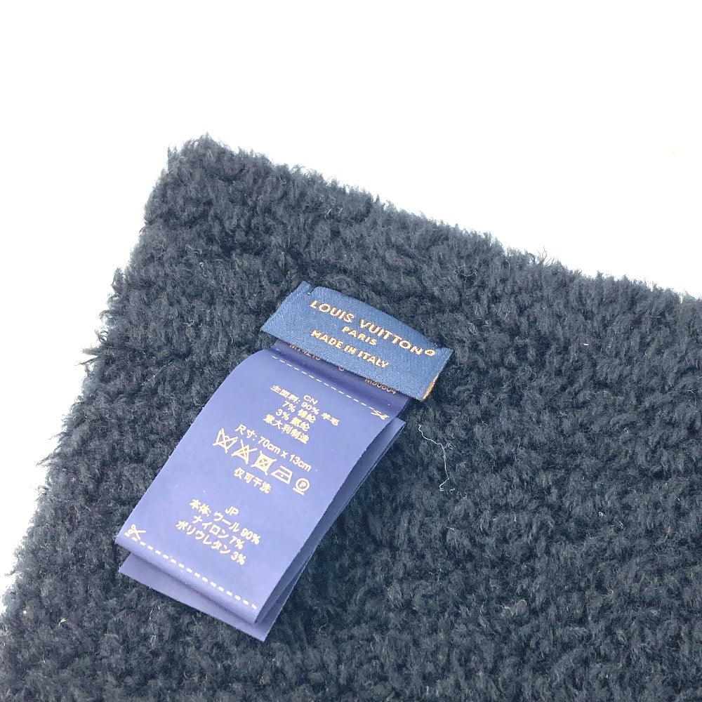 LOUIS VUITTON M90804 マフラー オンリー LV ミニ コンフィ ニット ティペット マフラー ウール ユニセックス ブラック
