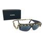 CHANEL 01456 Chain CC Coco Mark Logo Eyeglasses Eyewear Glasses Sunglasses Plastic Unisex Black